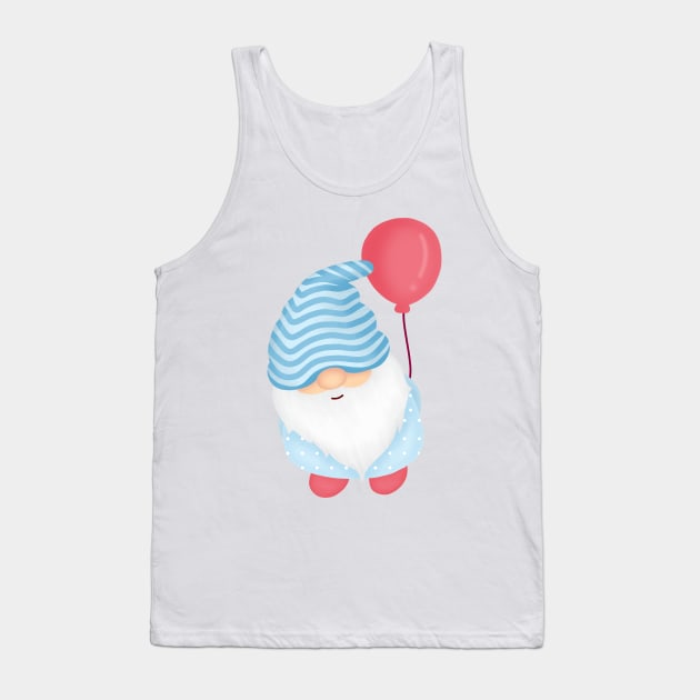 Sweet gnome brings balloon Tank Top by Athikan